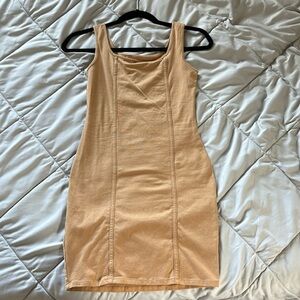 Light brown mini dress